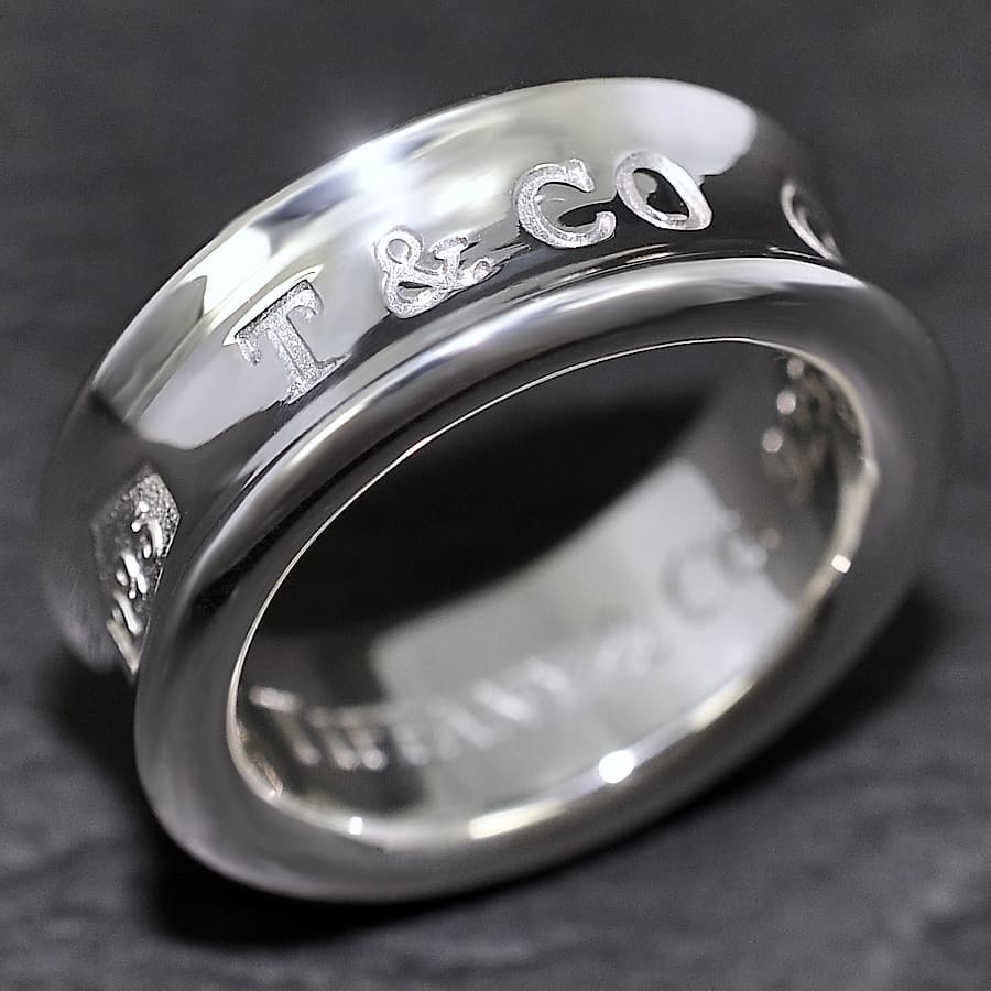1円 ◆新品同様 TIFFANY&Co. ティファニー リング 1837 ミディアム 925 6号 スターリングシルバー シルバー◆E.Biu-16