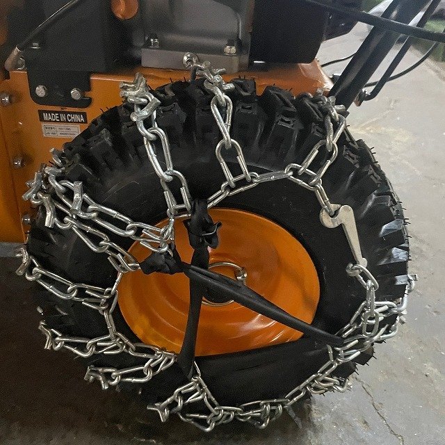 美品】福井△ハイガー産業 除雪機 HG-K6560C タイヤチェーン 取説 除雪 