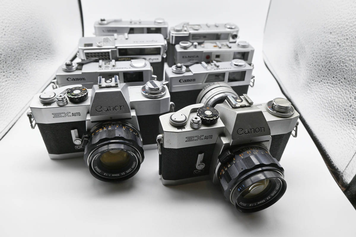 往年の名機 CANON QL19 GⅢ CANONET 28 EX auto など レンジファインダー 一眼レフ 8台まとめ ジャンク