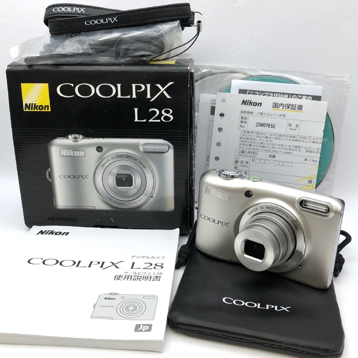 1円～/Nikon/ニコン/COOLPIX/クールピクス/L28/4.6-23ｍm/F3.2-6.5/デジカメ/デジタルカメラ/動作確認済/付属品・箱付/ジャンク/No113