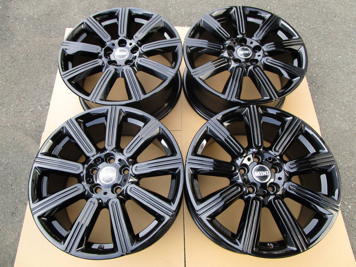 MINI F54 18インチ 8J +57 PCD112 黒 4本 ガリ傷なし 美品 MINI ミニ F54 クラブマン 純正 18インチ 8J +57 PCD112 黒塗装品