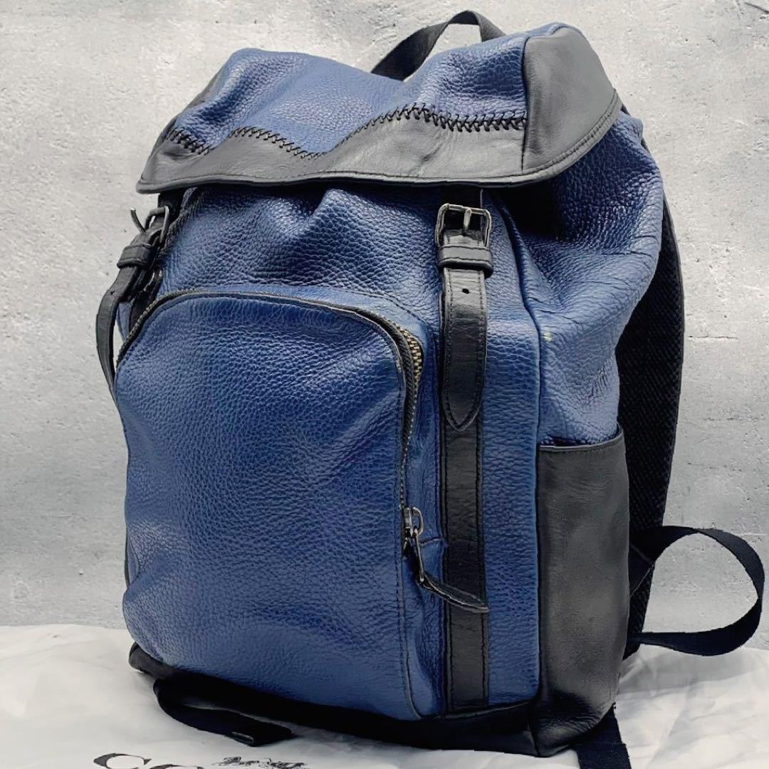1円〜【定価13万円・美品】COACH コーチ メンズ ヘンリー オールレザー 