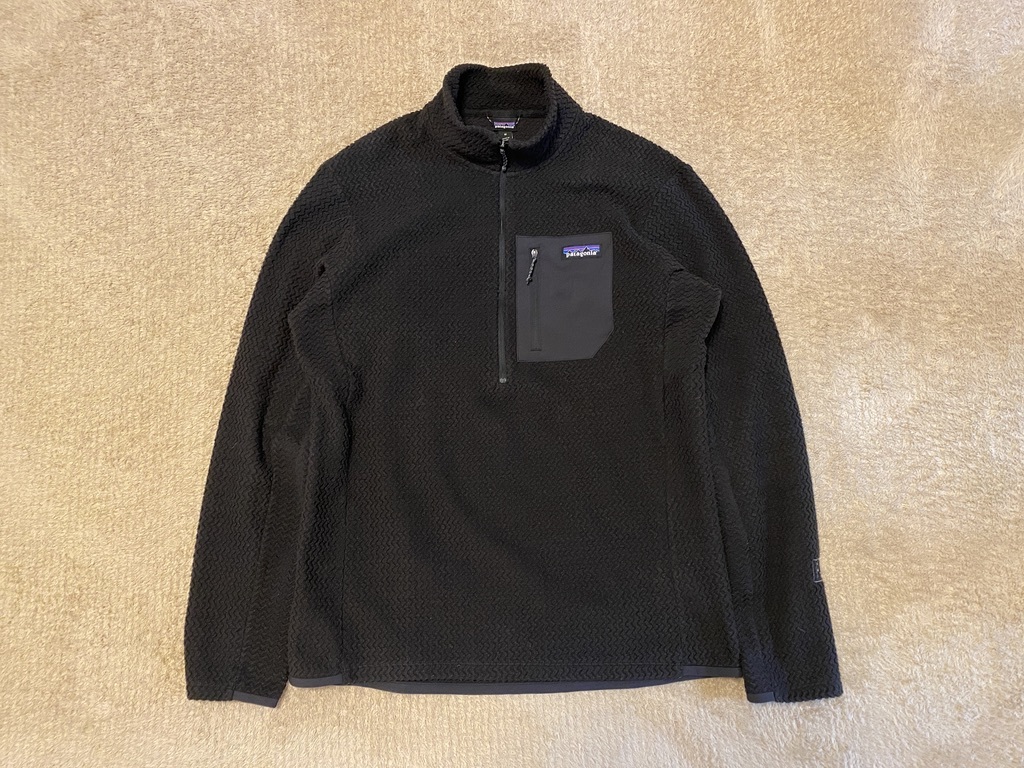 patagonia パタゴニア R1エア・ジップネック メンズM 黒ブラック ミッドレイヤー スキー スノボ 完売 テクニカル・フリース 21年モデル