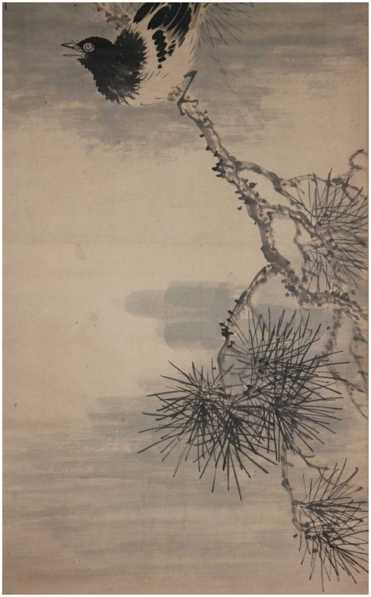 真作 鑑定 周防南画家 小田海僊 萬年報喜図 掛軸 江戸後期 萩藩御用