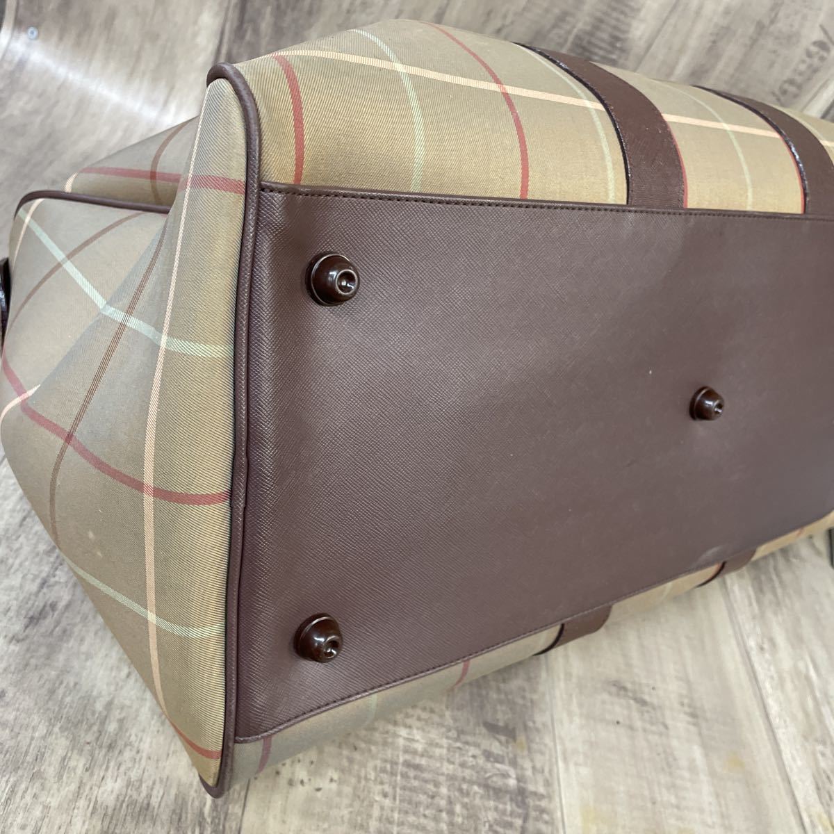 【大容量】BURBERRY バーバリー　ボストンバッグ　玉虫色 大容量】BURBERRY バーバリー ボストンバッグ 玉虫色