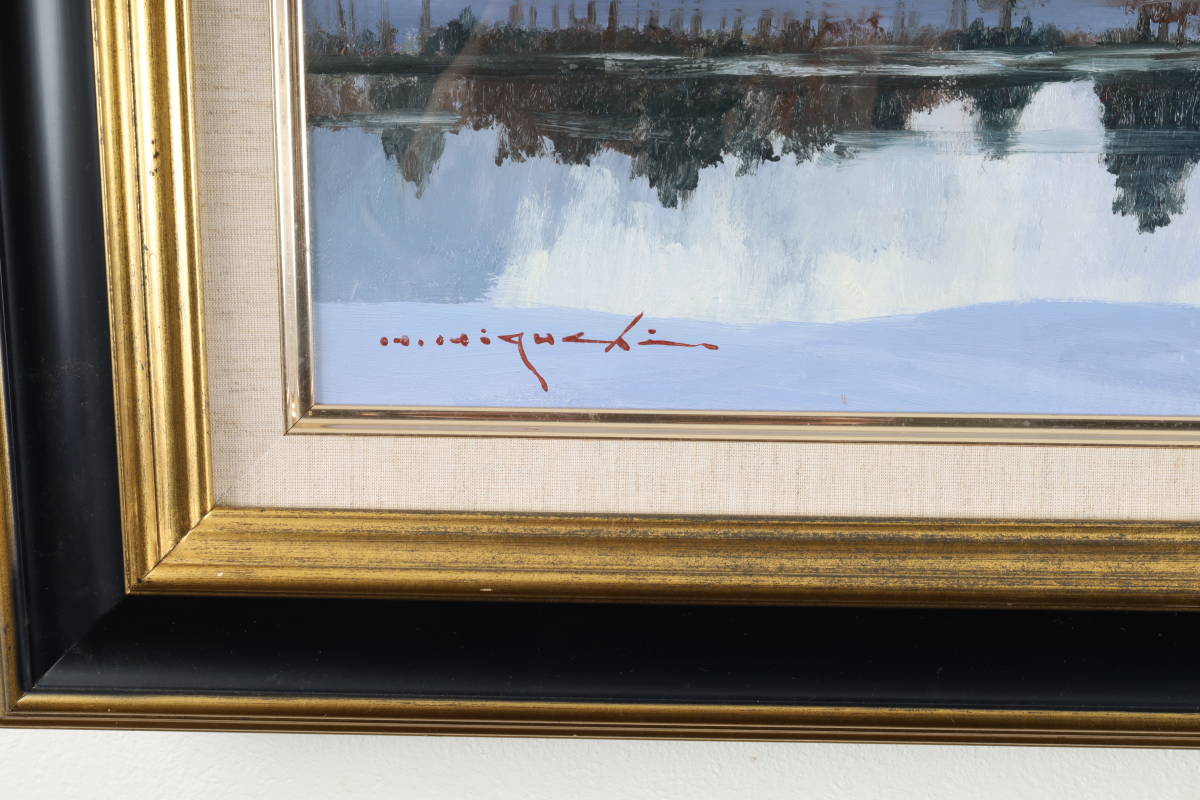 真作」作者不明風景画油絵油彩画STAUSKY直筆サイン額装F10号