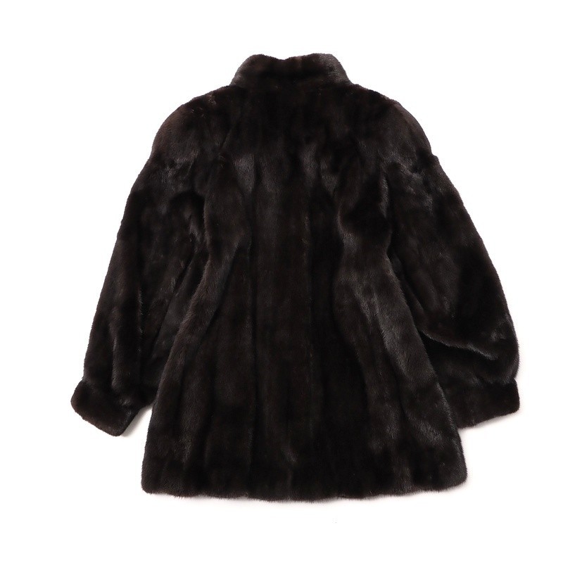 ME7598□BLACKGLAMA/ブラックグラマ*Malvoisie*ダークミンク*ミンクファー*MINK*リアルファー*高級本毛皮*ファーコート*ダークブラウン*13