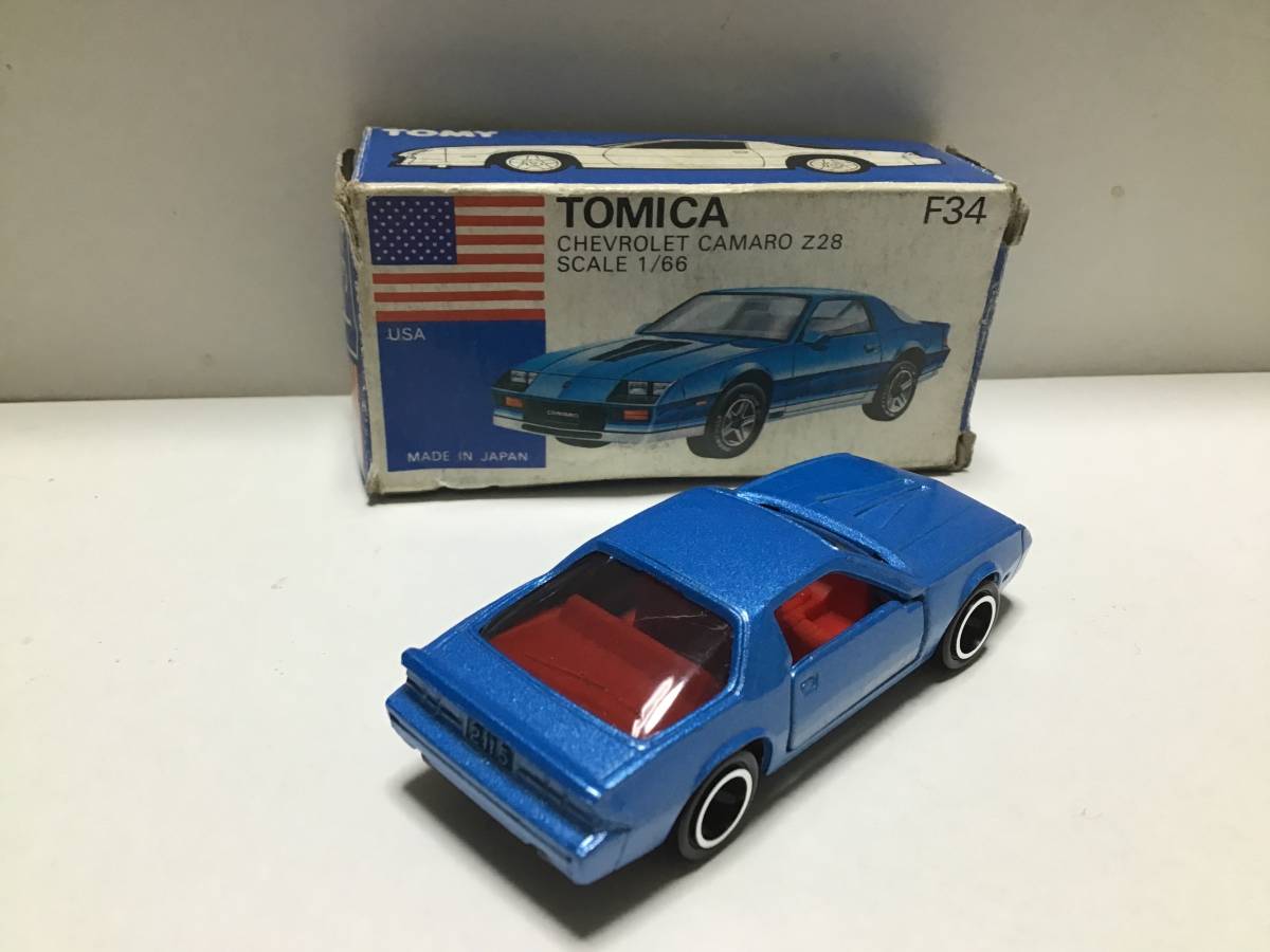 トミカ 外国車シリーズ 青箱 F34 シボレー カマロ Z28 日本製 訳有