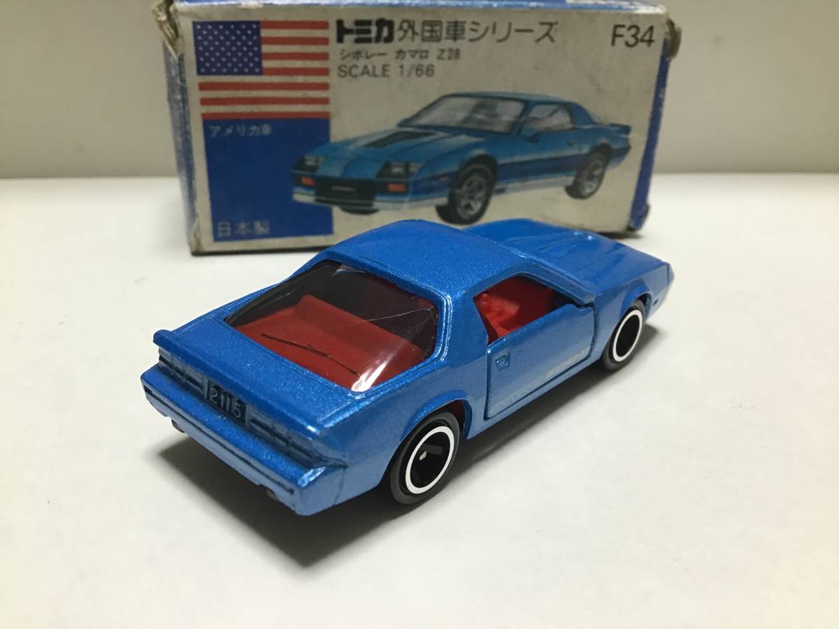 トミカ 外国車シリーズ 青箱 F34 シボレー カマロ Z28 日本製 訳有