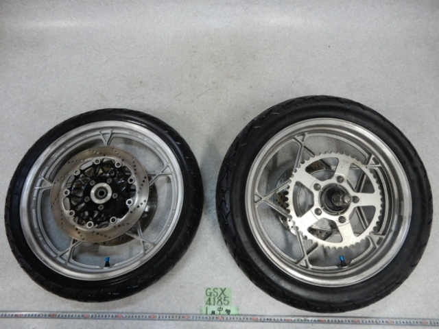 4185　GK77A　GSX400Sカタナ　ホイール　前後　セット　フロントホイール　リアホイール　240サイズ　スズキ　カタナ