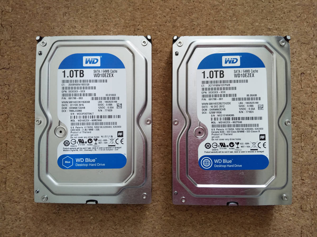 新作登場，HOT WD Blue - WD10EZEX - 1TB 2台セット(1TB～)｜売買されたオークション情報、yahooの商品情報をアーカイブ公開 - オークファン 3.5 SerialATA