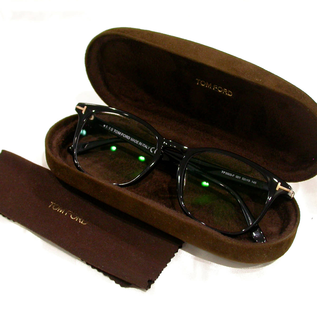 M2298☆TOM FORD トムフォード TF5505-F 001 52□19 145 メガネ 度入り