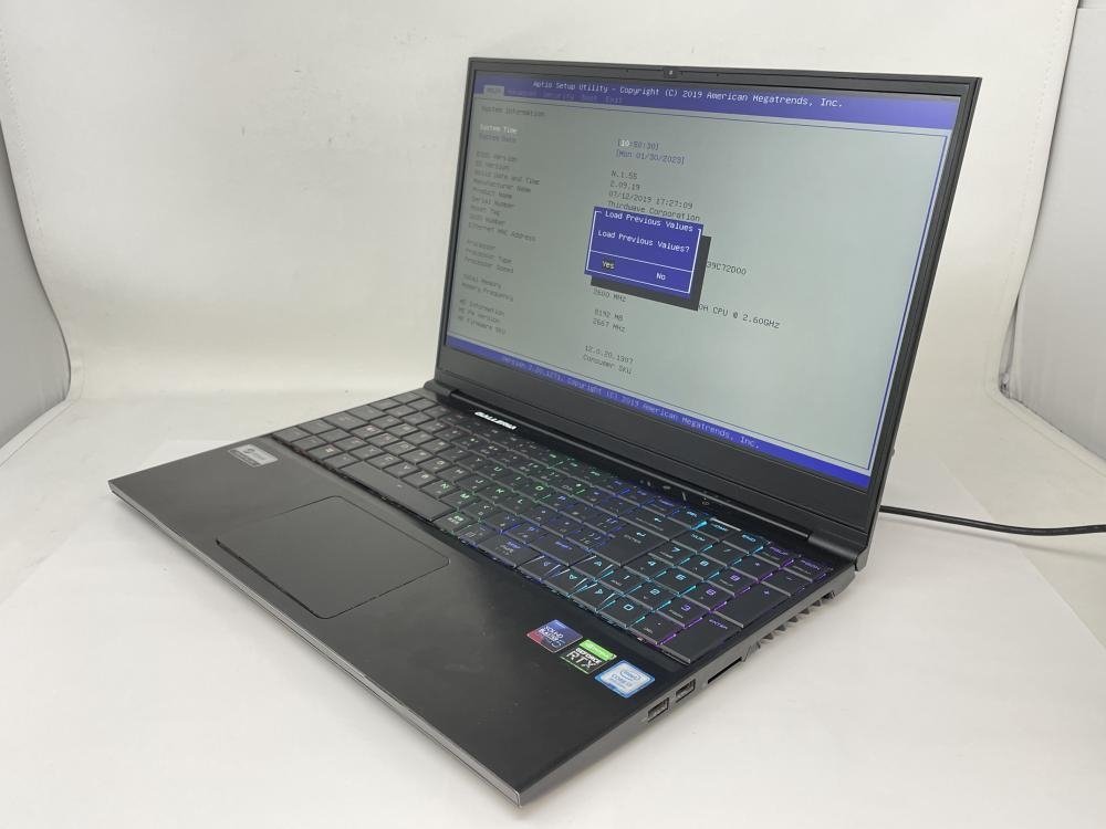 WIN931【ジャンク品】 BIOS起動可 ドスパラ GALLERIA GCF2060GF-E 1TB 
