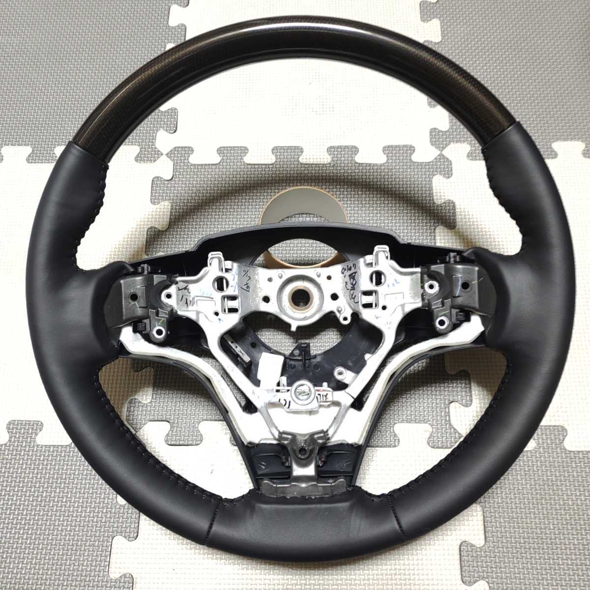 ★未使用ヒーター付カーボン調 エスクァイア純正コンビハンドルステアリング ヴォクシーハイブリッド80ノア60ハリアー50エスティマ新車外し