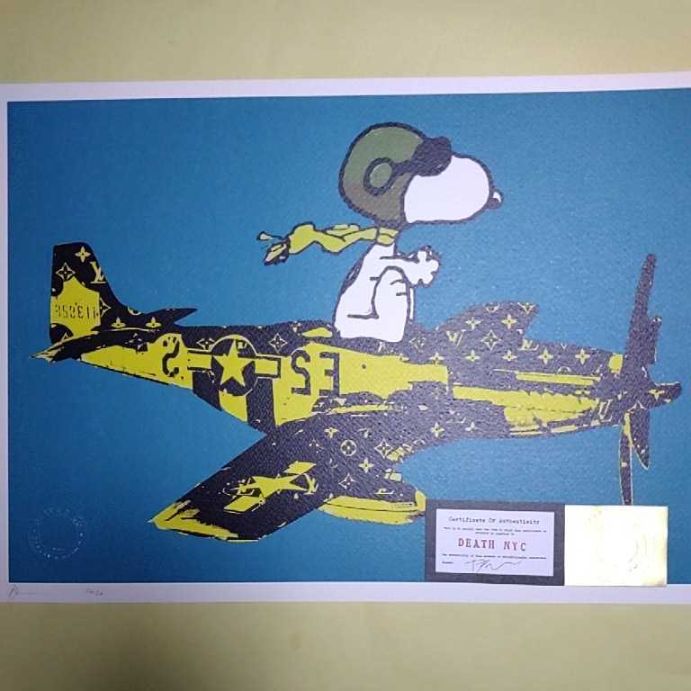 DEATH NYC 世界限定100枚 アートポスター スヌーピー SNOOPY バロン