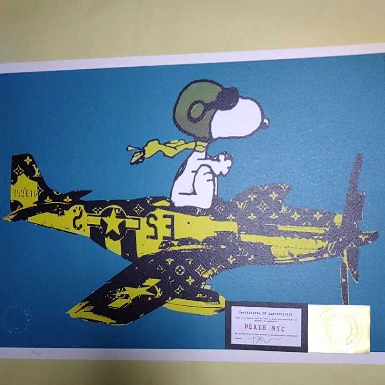 DEATH NYC 世界限定100枚 アートポスター スヌーピー SNOOPY バロン