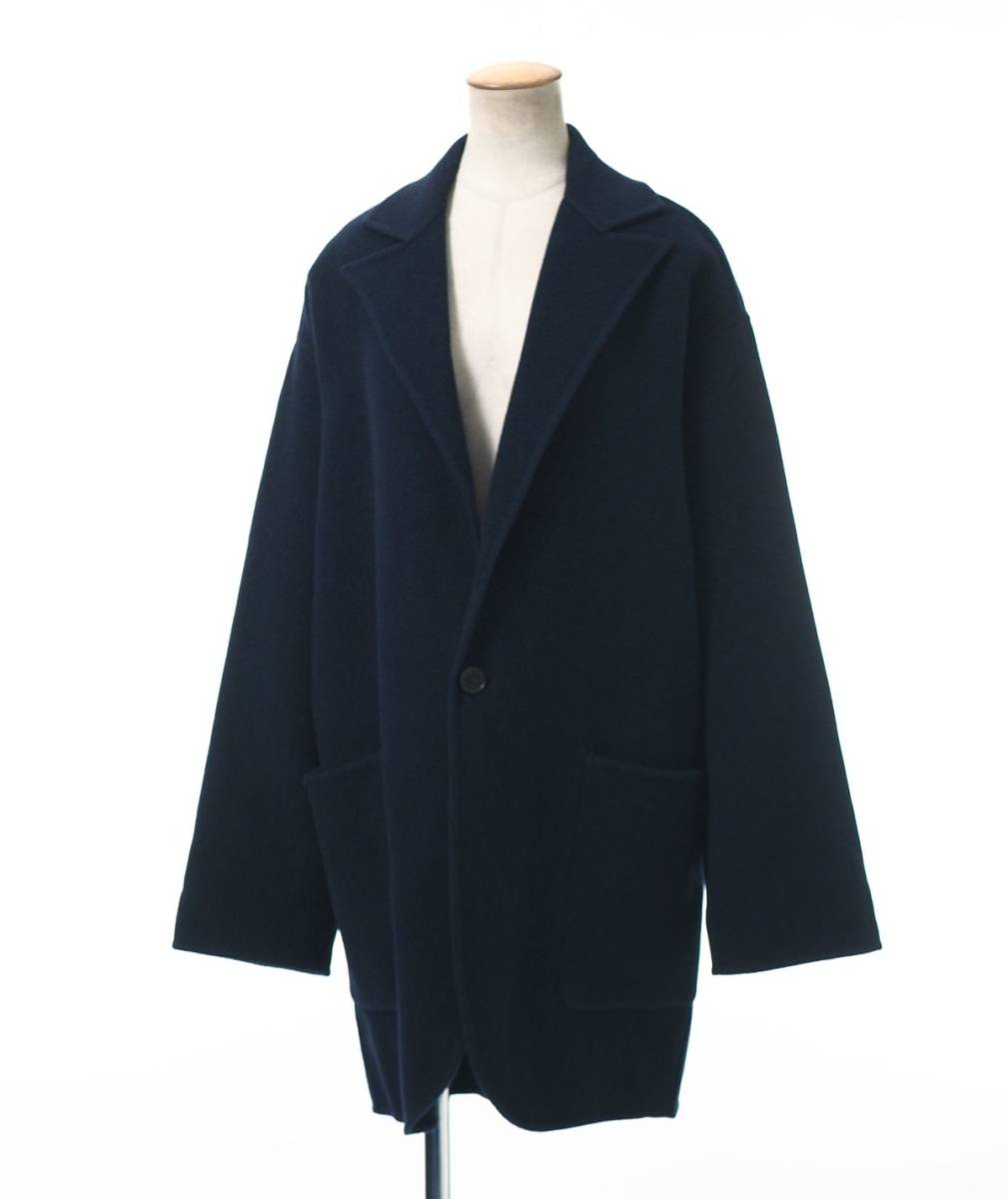 GK6664▽ポロ ラルフローレン/ POLO RALPHLAUREN*ウール*ドロップショルダー チェスターコート*サイズS*ネイビー系