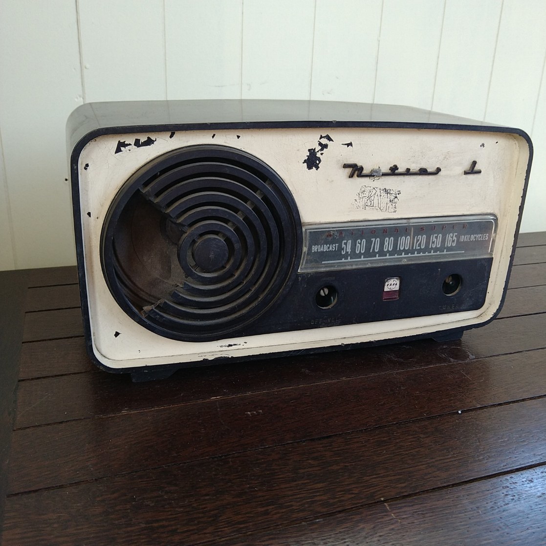 ジャンクnational ナショナル 真空管ラジオ SUPER-HET 昭和レトロ
