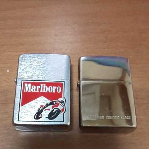 ZIPPO ジッポー 中古品 Marlboro TITANIUM COATING BLACK 2品 