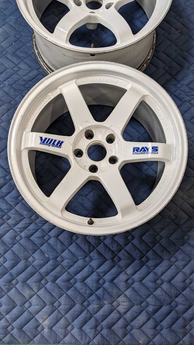 希少】レイズ RAYZ 鍛造 ホワイト VOLK ボルク 4本 TE37（TE37 SAGA S 