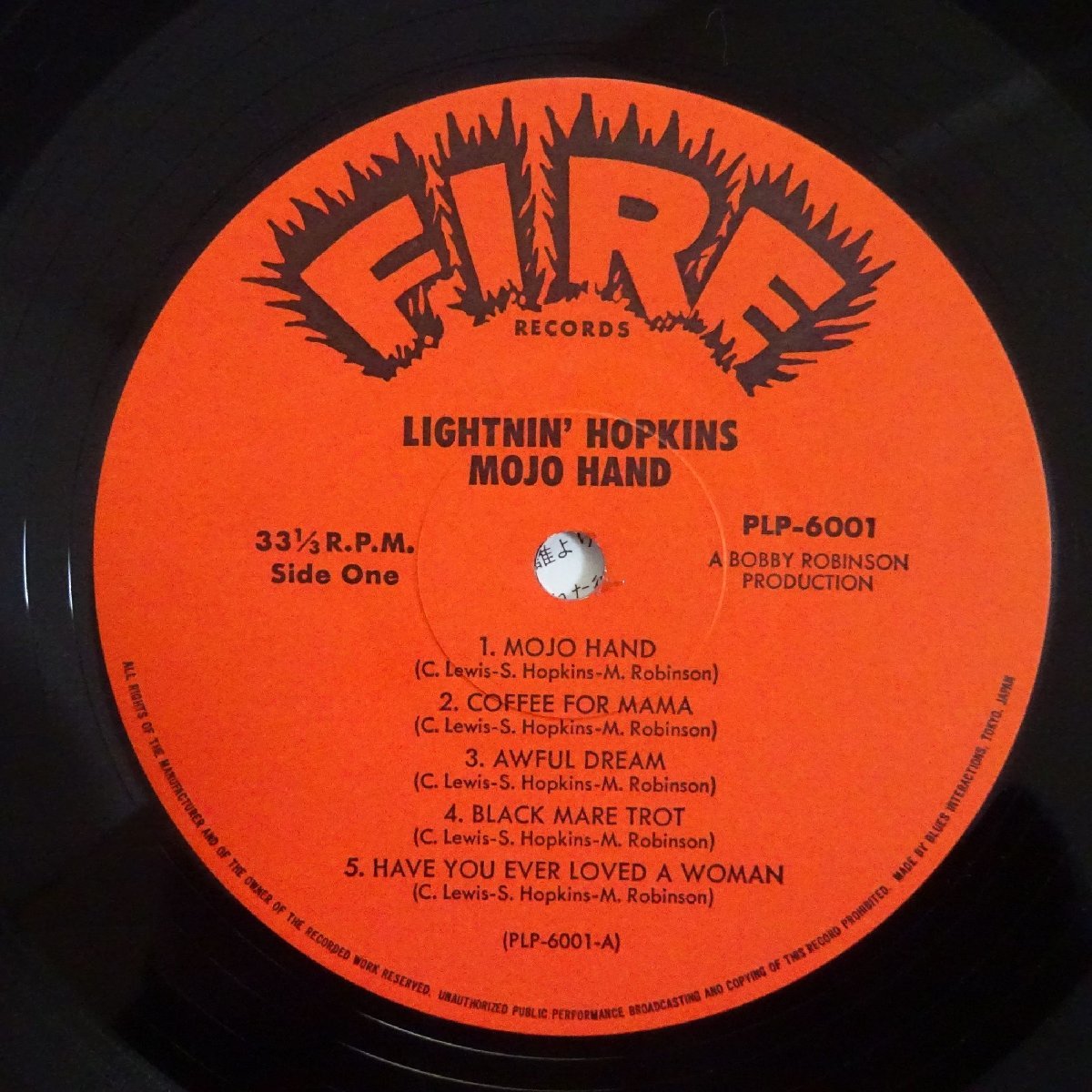 17109663;国内盤&frasl;P-VINE&frasl;FIRE Rec&frasl;MONO&frasl;ほぼ美盤Lightnin' Hopkins