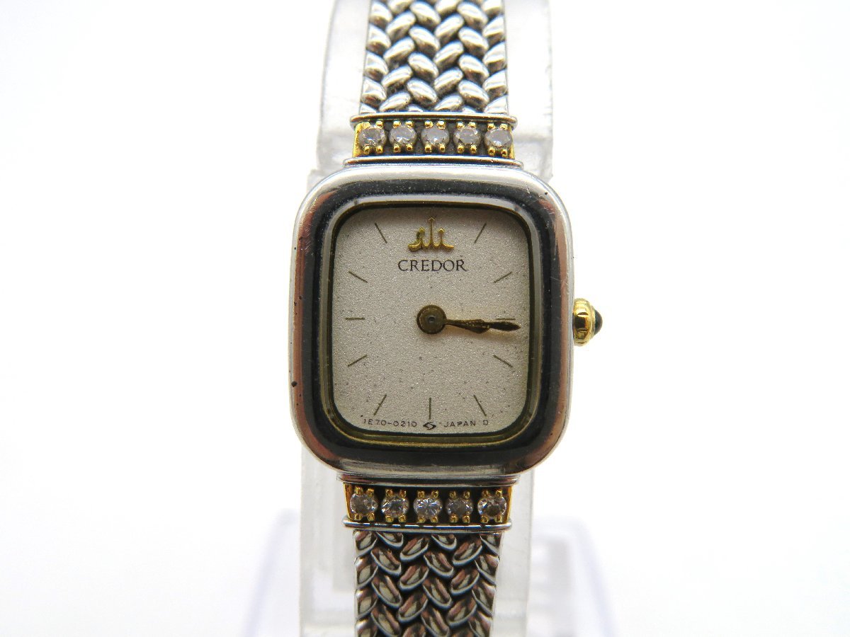 1円◆稼働◆　クレドール　1E70-5130　　シルバー　クオーツ　レディース　腕時計　　824408