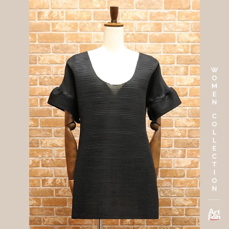 1円/春夏/WEILL/FR44サイズ/プリーツ バルーン ロングブラウス インポート ヴェイユ 新品/黒/ブラック/gz169/