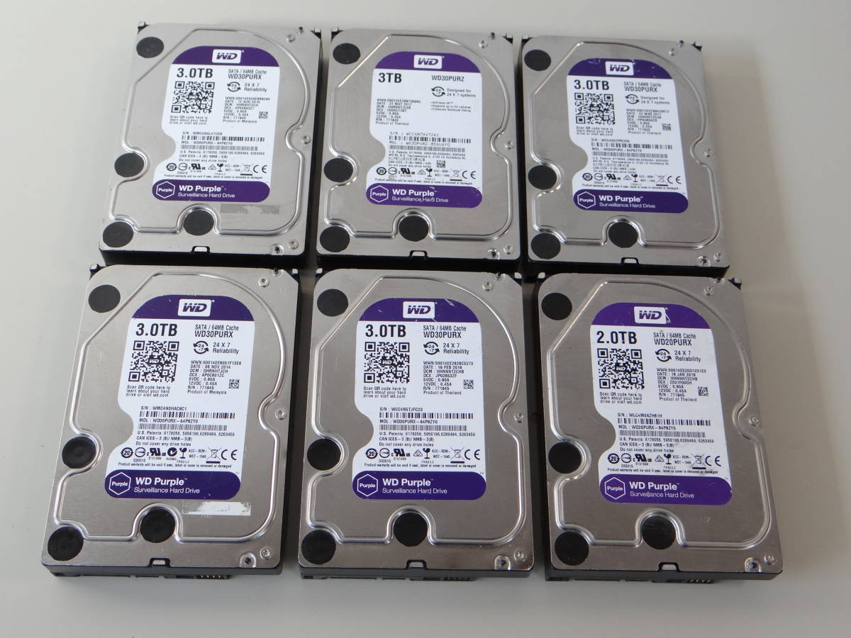 WD Purple 3TB Western Digital com: Surveillance HDD Disco Hard 