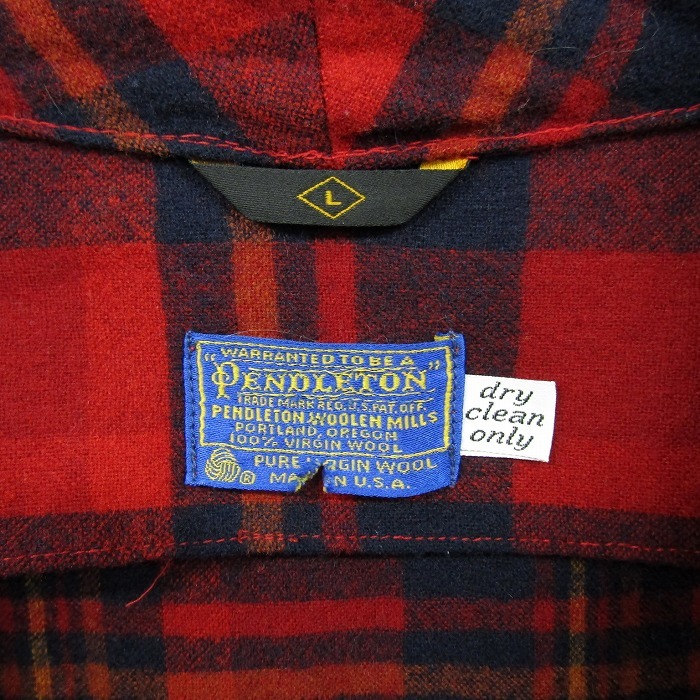 USA製 Vintage 70s~ PENDLETON ウール ガウン ローブ シャツ コート