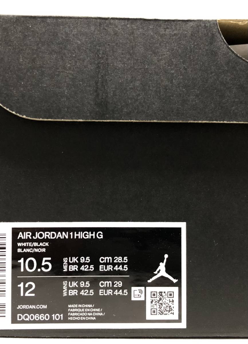 28.5cm US10.5 新品 Nike Air Jordan 1 High Golf Panda DQ0660-101 