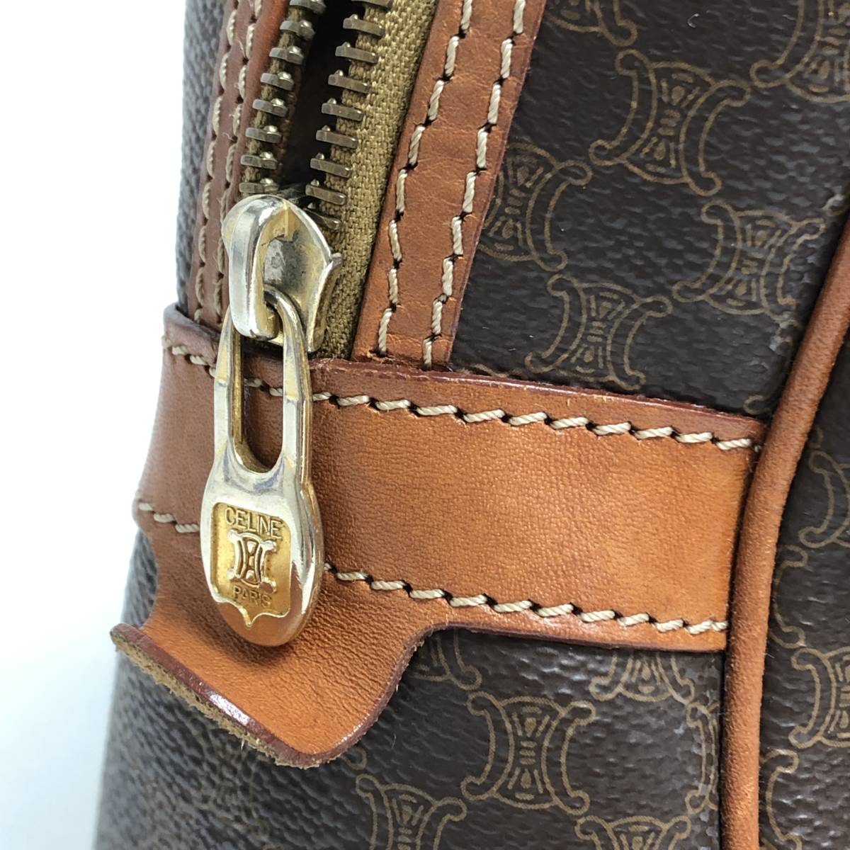 ○1C596/CELINE セリーヌ/ハンドバッグ/マカダム/柄/総柄/ゴールド金具