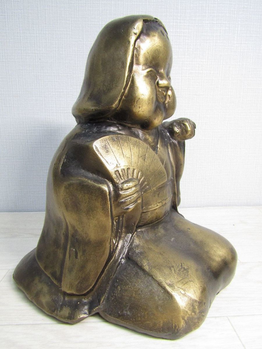 お多福 お福さん 置物 幅20cm 高さ24cm金属工芸品 春画 子宝
