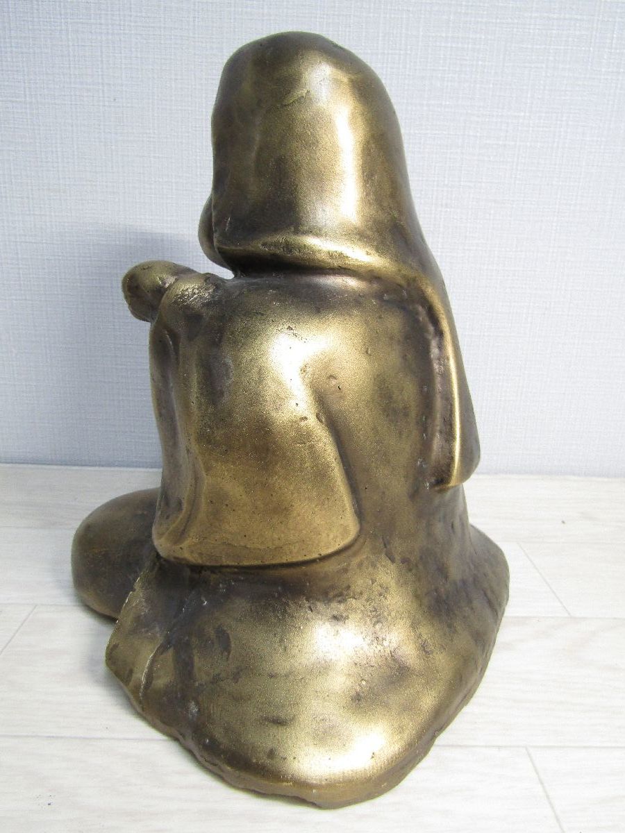 お多福 お福さん 置物 幅20cm 高さ24cm金属工芸品 春画 子宝