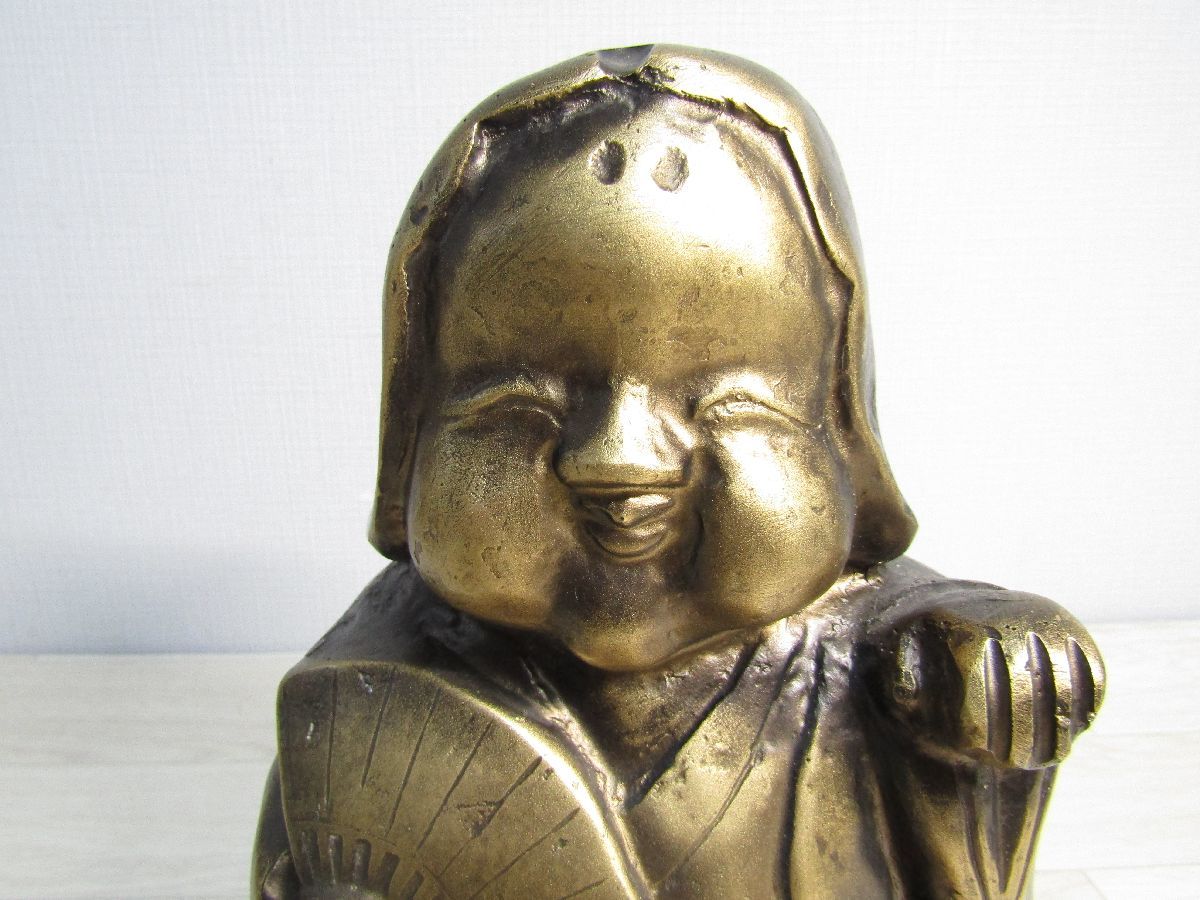 お多福 お福さん 置物 幅20cm 高さ24cm金属工芸品 春画 子宝