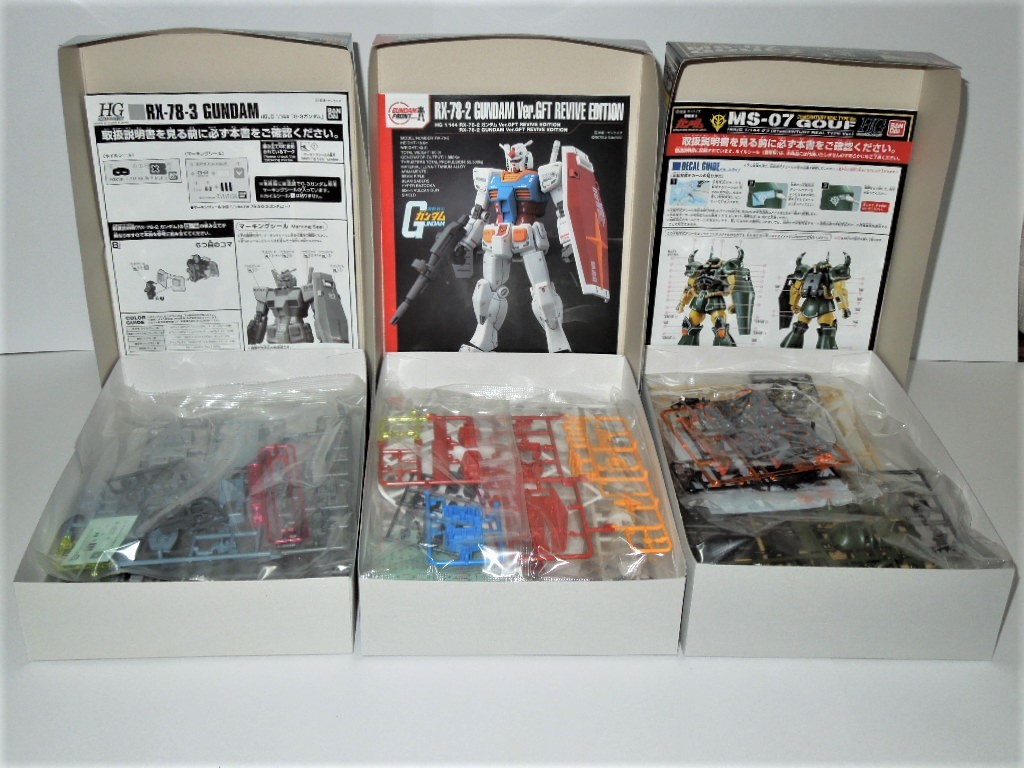 限定ガンプラ3点 ガンダムVer.GFT G-3ガンダム リアルタイプグフ HGUC
