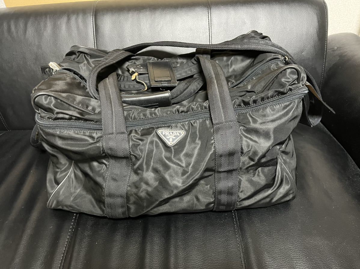 プラダ　PRADA ボストンバッグ　旅行カバン　ナイロン　中古　ジャンク