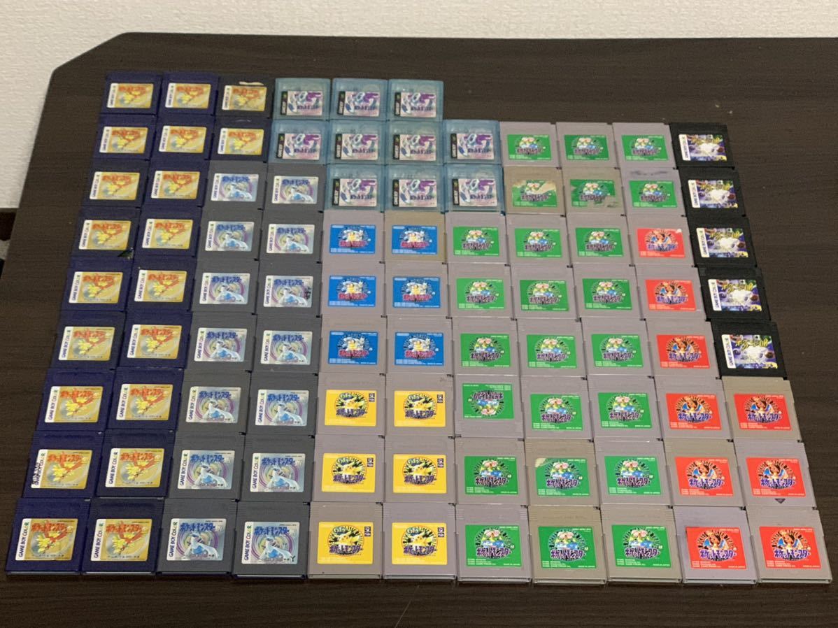 GAMEBOY ゲームボーイ アドバンス ソフト ポケモン 94個 赤 青 緑 黄  