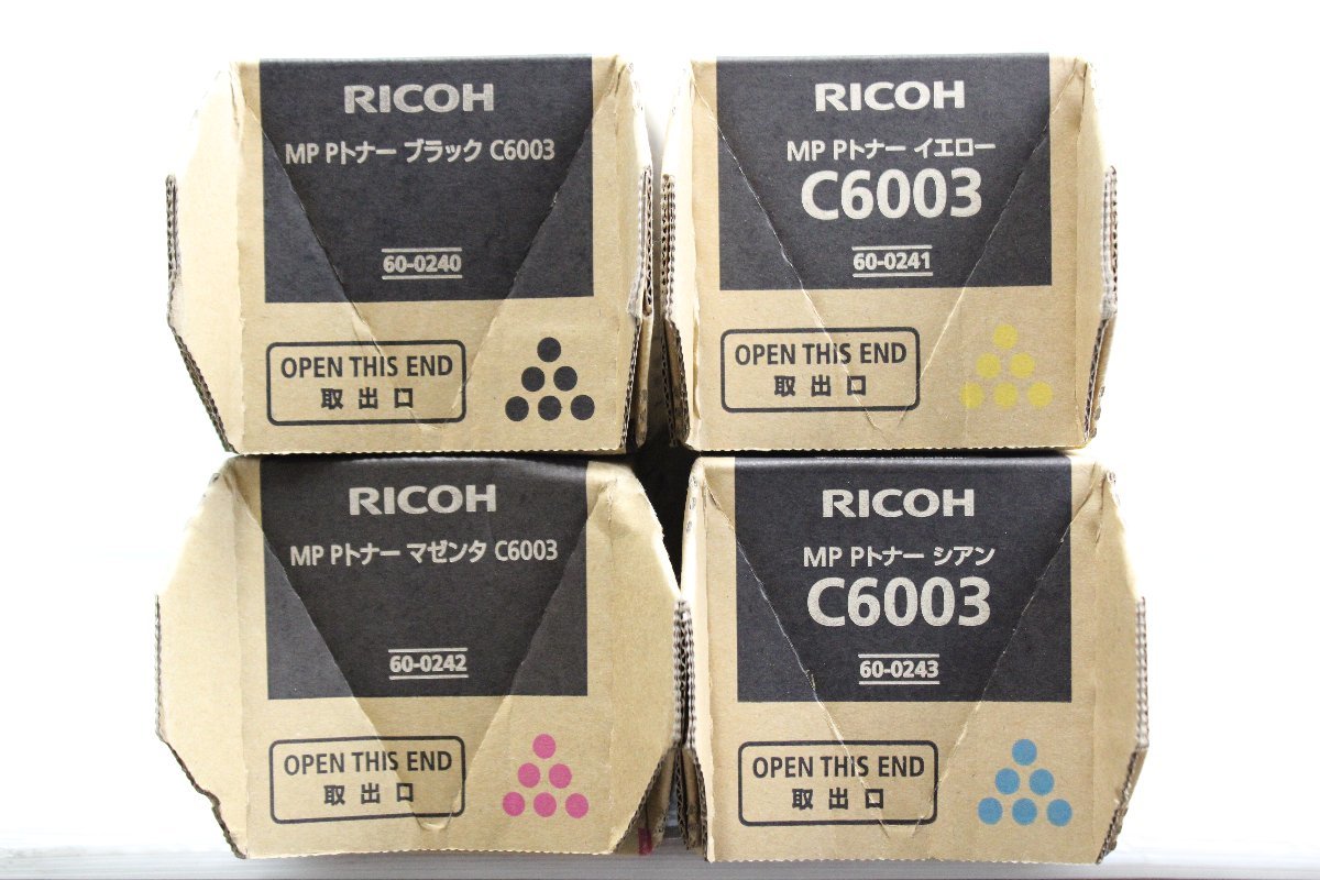 未使用 リコー 純正 トナー C6003 4色 （シアン・マゼンタ・イエロー