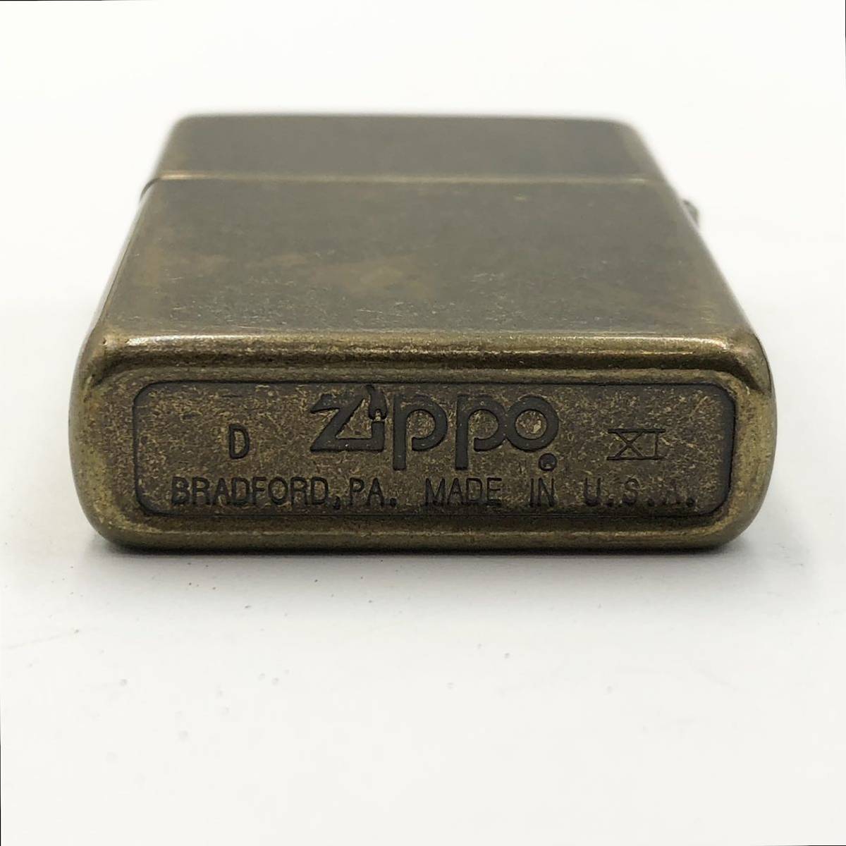 24OM★ZIPPO U.S. MARINE CORPS solid brass★ジッポー 1995年製 アメリカ 海兵隊 ソリッドブラス ゴールド オイルライター GOLD DA7/DC6
