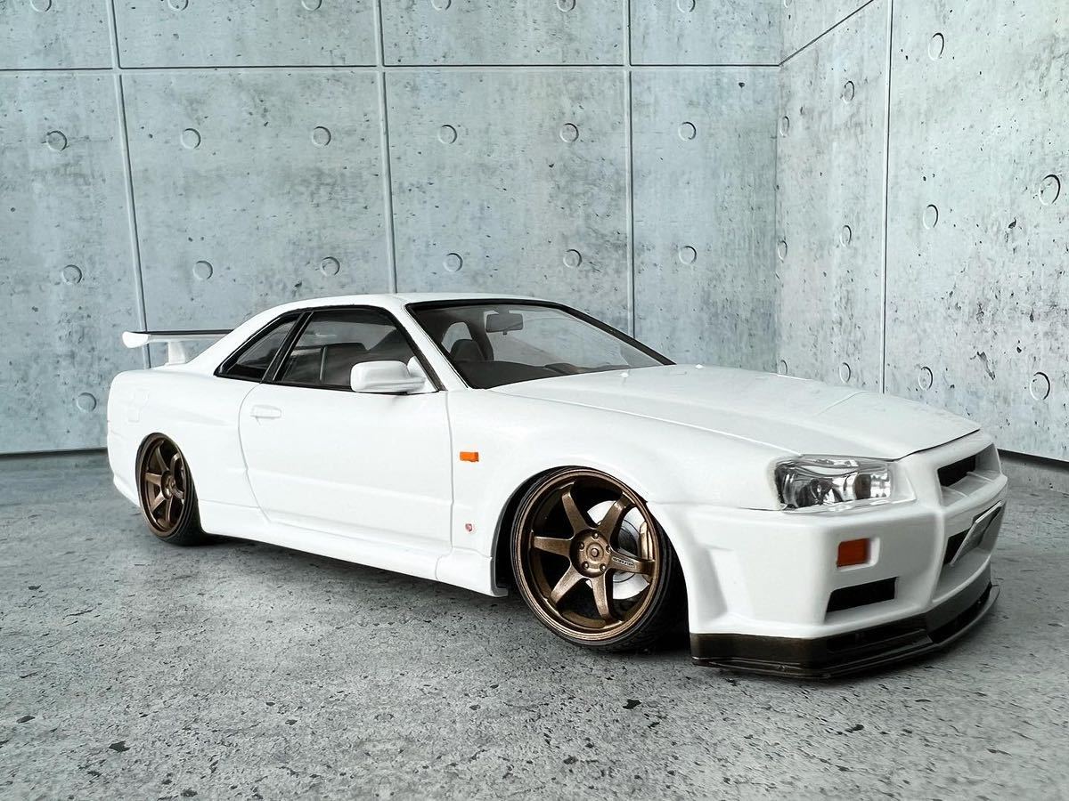 1/24 アオシマ R34スカイラインGT-R ニスモ カスタム 完成品 アオシマ