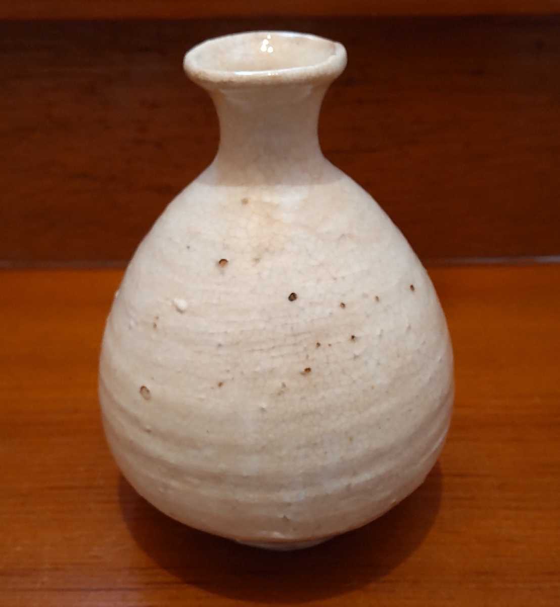 大野鈍阿 無地 酒次 徳利 大野宗恵 箱書 / 粉引 刷毛目 写 鈍翁 箒庵