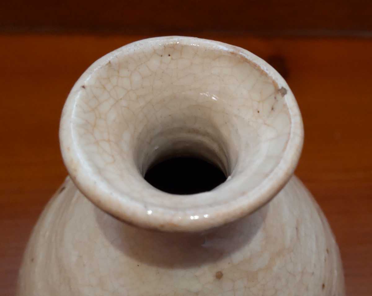大野鈍阿 無地 酒次 徳利 大野宗恵 箱書 / 粉引 刷毛目 写 鈍翁 箒庵
