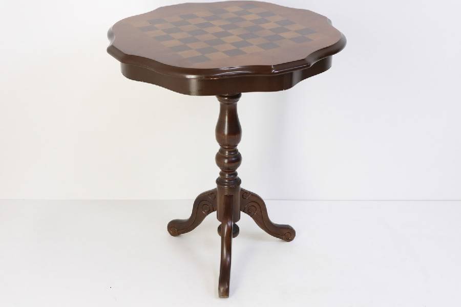 ★イタリア製 クラシカル家具★チェス盤 トップ サイドテーブル★★528v08