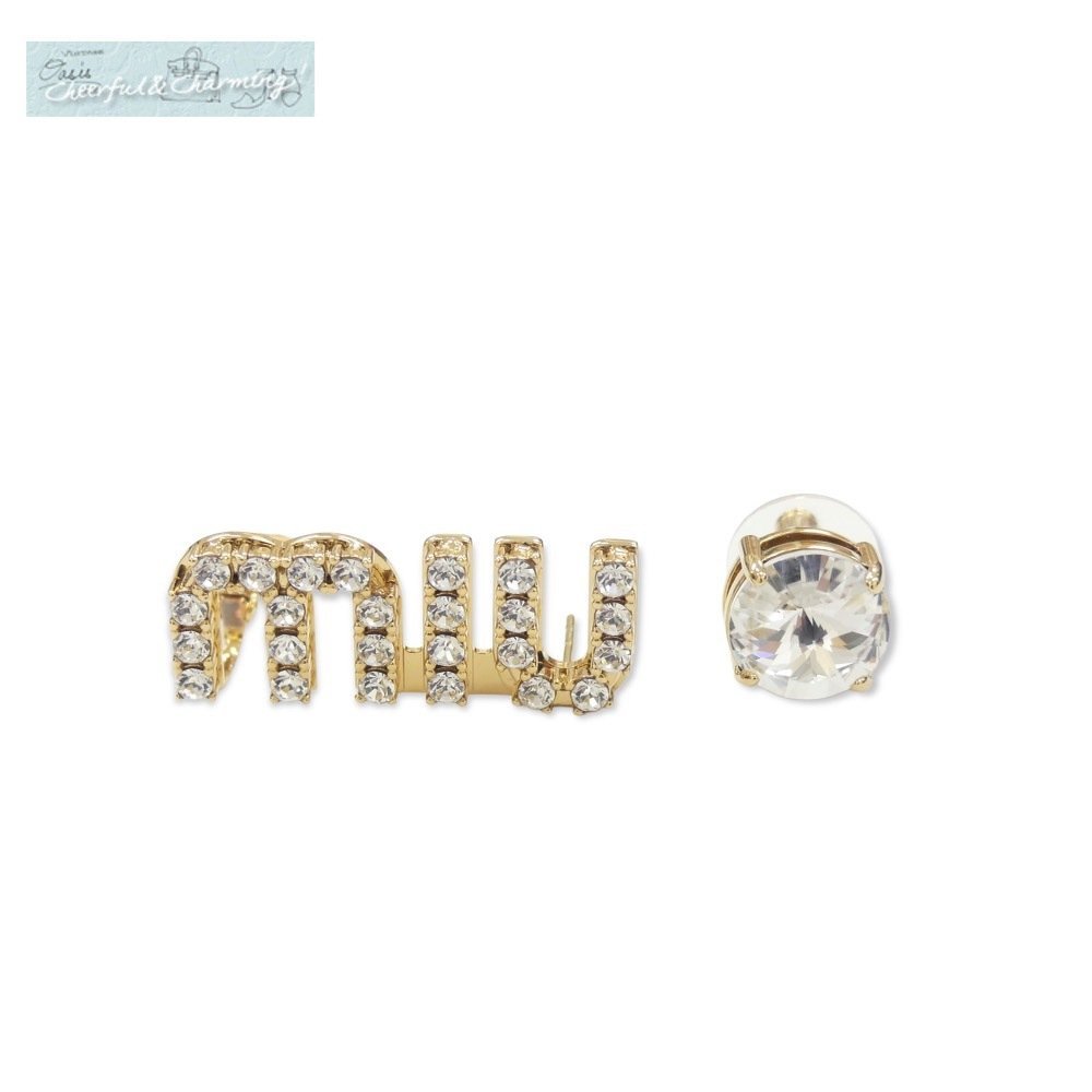 MIU ピアス ミュウミュウ - MIUMIU ブランド ロゴ miumiu(ミュウミュウ