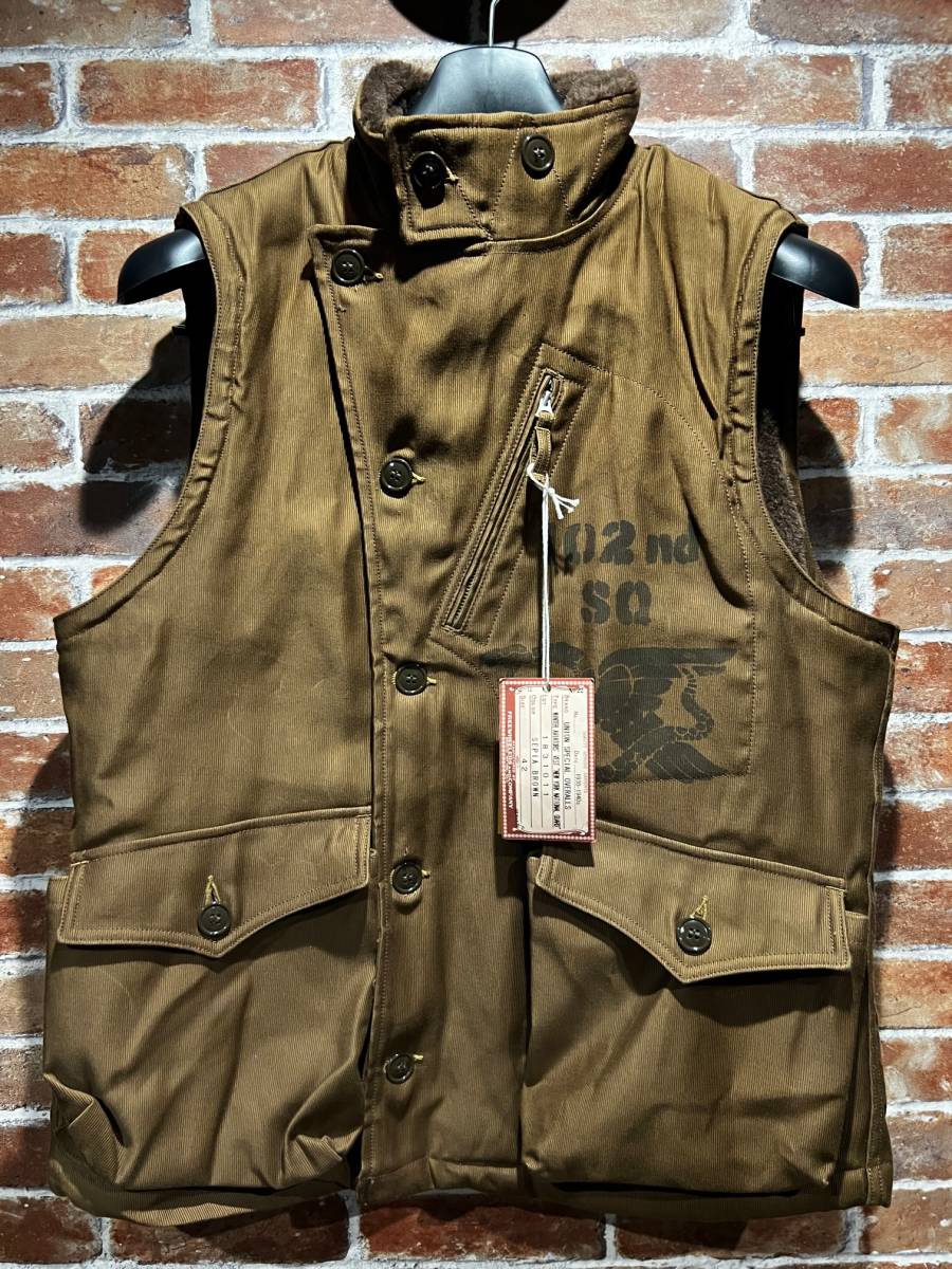FREEWHEELERS フリーホイーラーズ WINTER AVIATOR'S VEST ‘’NEW YORK NATIONAL GUARD” 42