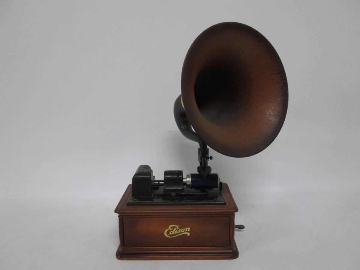 【0214 S8510】Technics テクニクス Edison Opera エジソンオペラ 蓄音機型 ミニチュア オルゴール 小物入れ ミュージックボックス