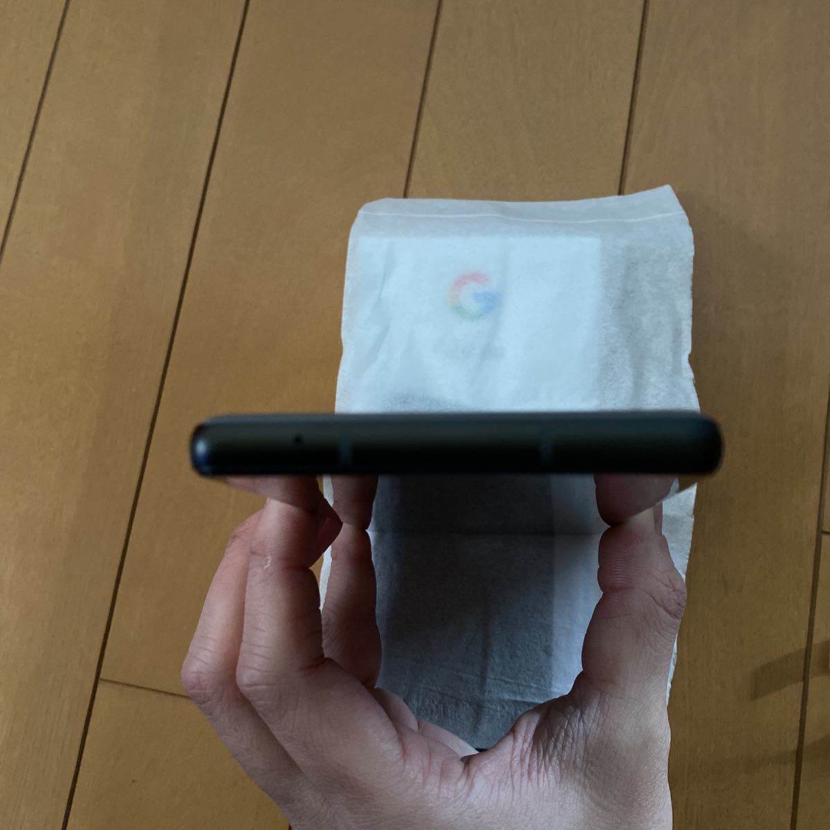 22.12.27購入 ほぼ未使用 Google Pixel 6a 128GB Charcoal GA02998 SIMフリー au利用制限◯_5