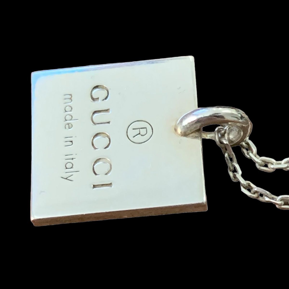 GUCCI グッチ ロゴプレートネックレス シルバー Ag925 総重量10.0g