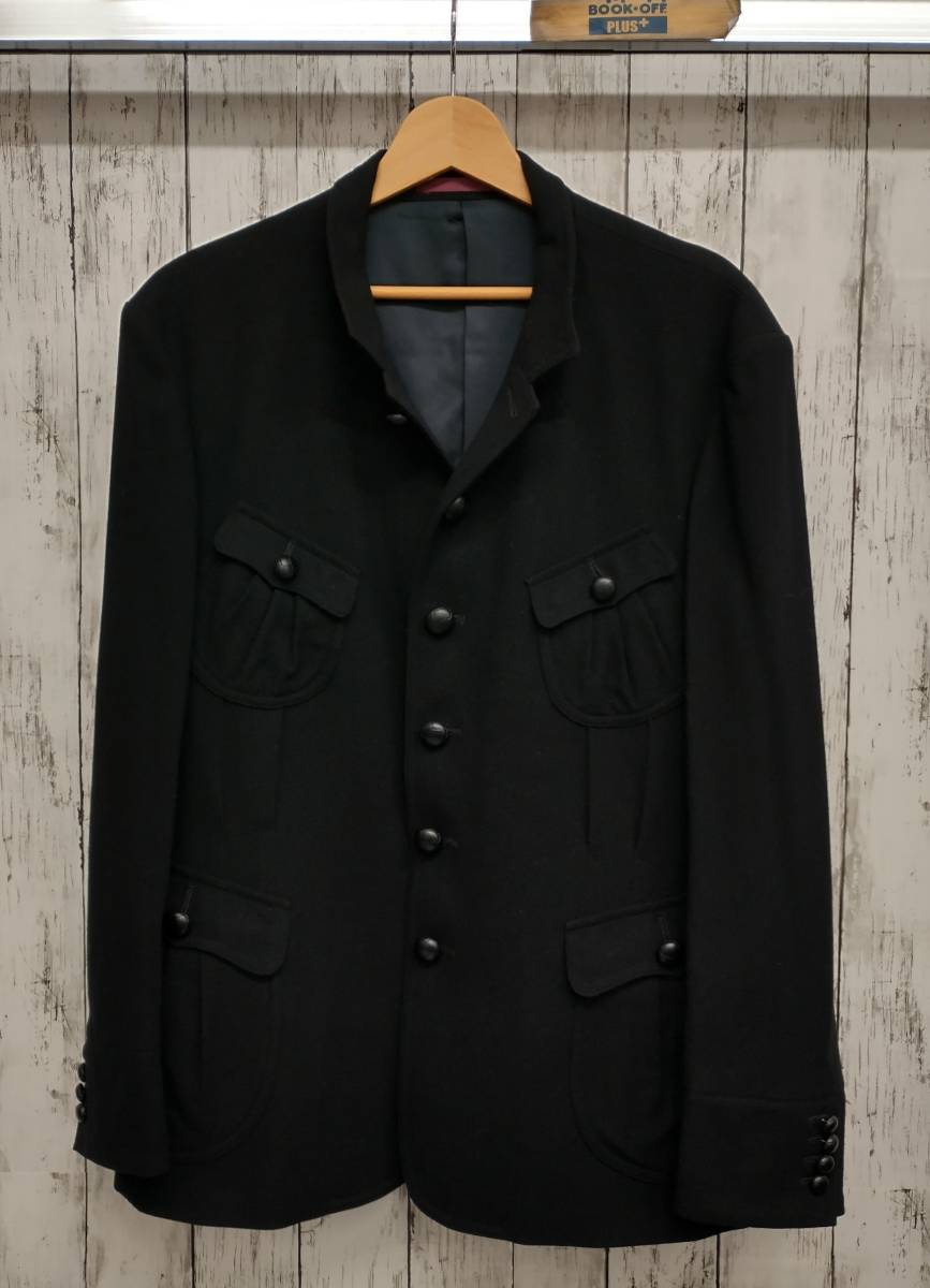 Paul Smith ポールスミス ウールジャケット 胡桃ボタン 4ポケット デザインジャケット ブラック