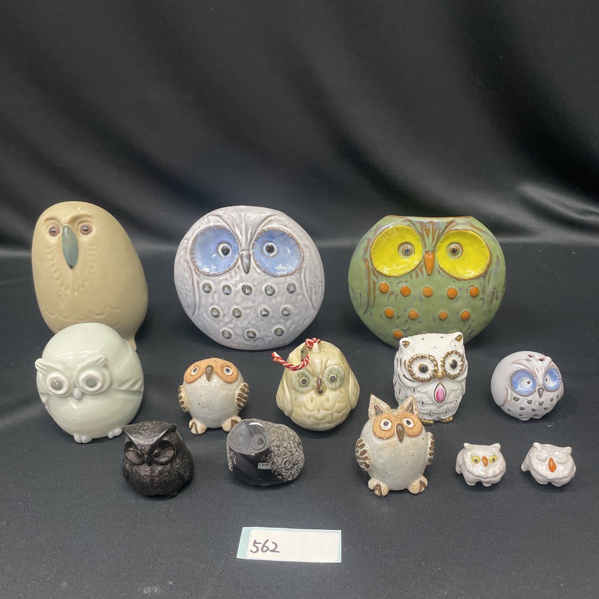 ふくろう 置物 一輪挿し 夢楽窯 織部 MURAKU 梟 フクロウ ○562○ ふくろう 梟 フクロウ 置物 土鈴 陶器 郷土玩具 民芸品 貯金箱